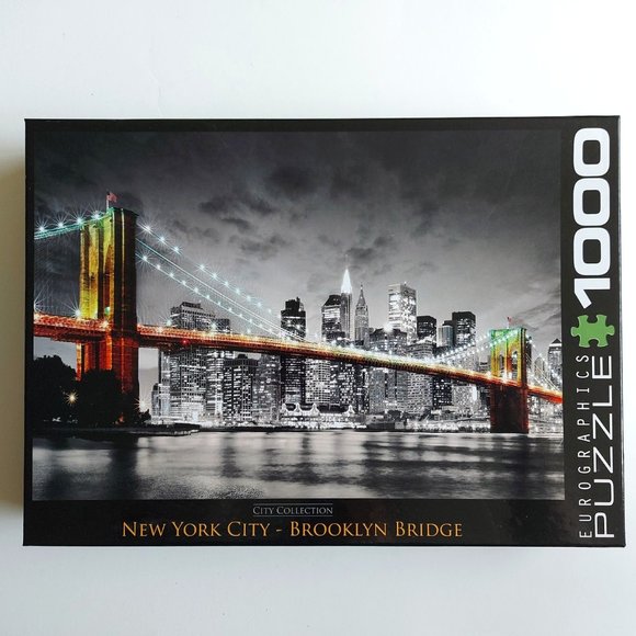 1000 Piece Eurographics "New York City - Brooklyn Bridge" Jigsaw Puzzle - Picture 1 of 5